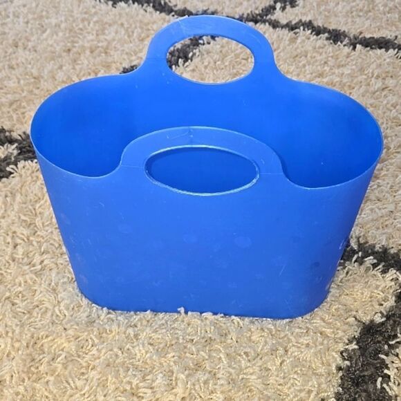 Plastic Basket with Handles organizer home Large medium bucket storage organize - Picture 1 of 16